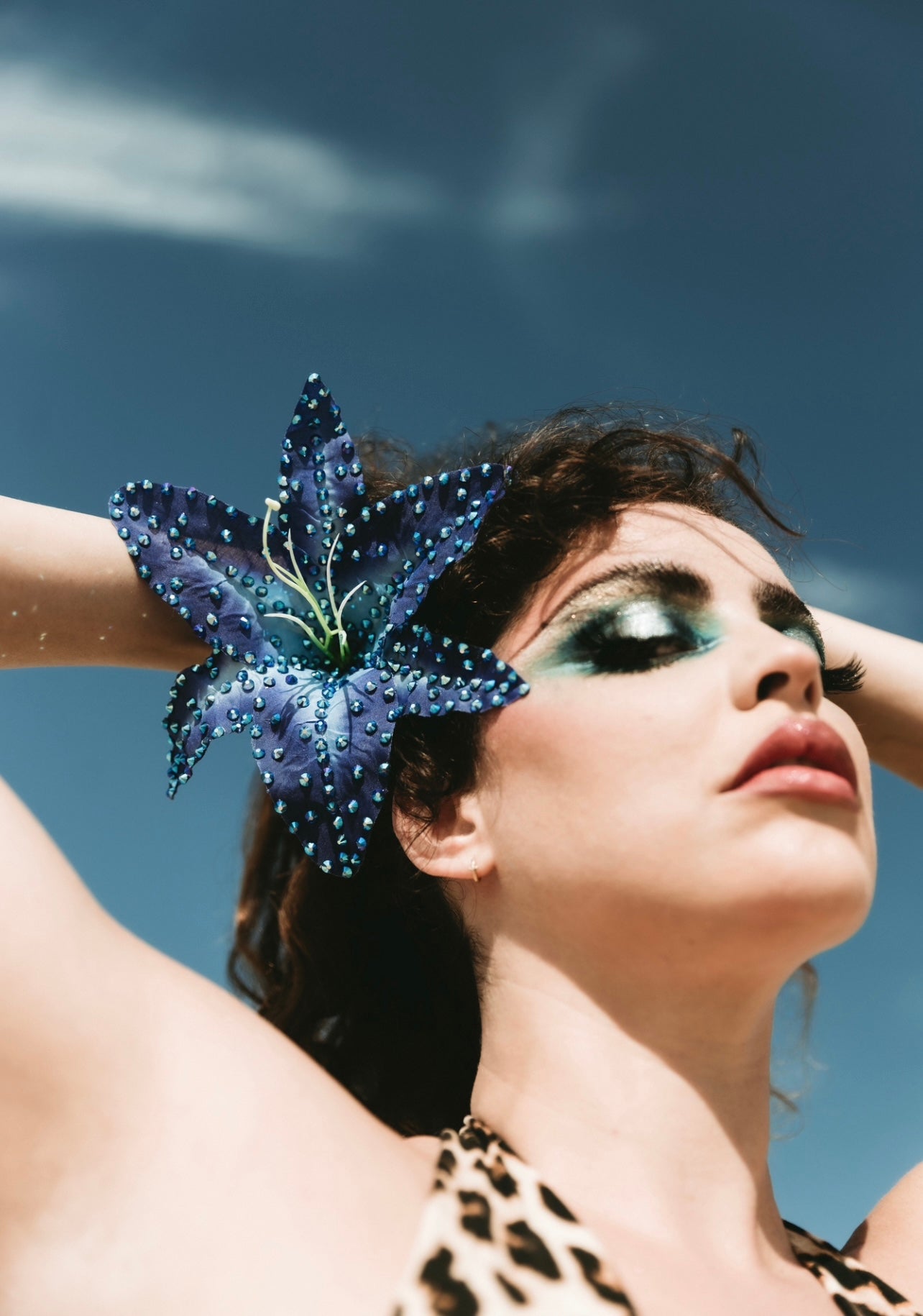 FLOR GAL TROPICAL - AZUL