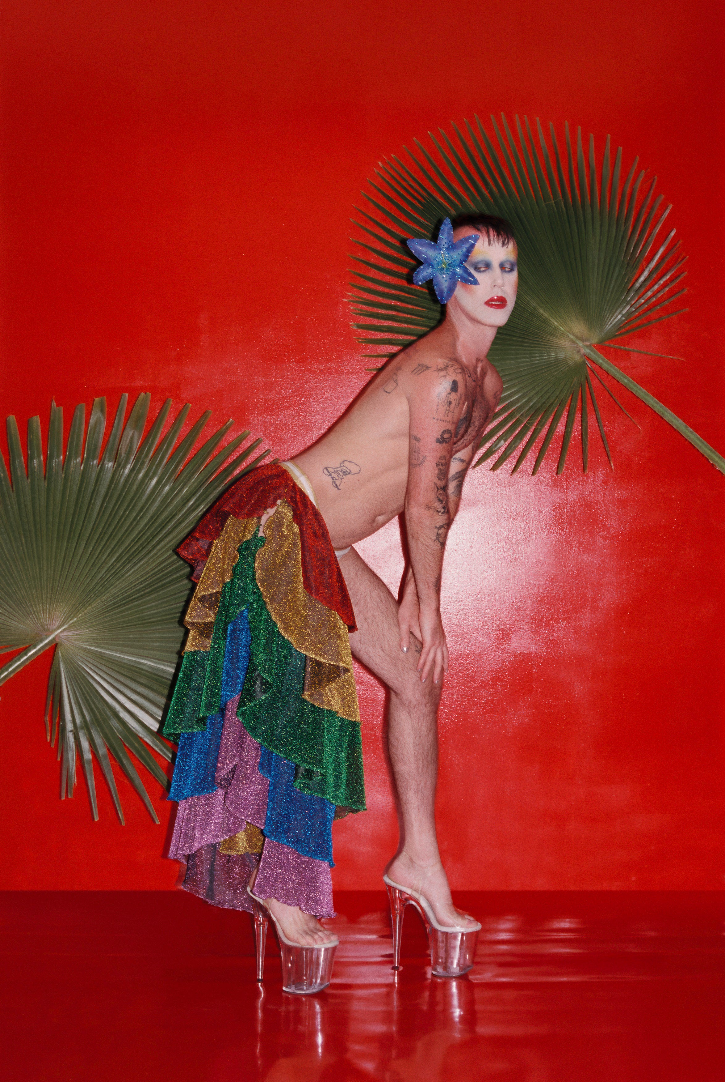 FLOR GAL TROPICAL - AZUL